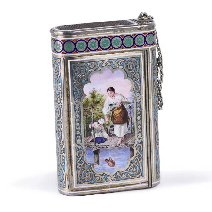 Cigarette case , Pavel Ovchinnikov Manufacture 1876