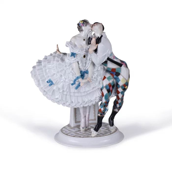 "Harlequin and Columbine". Meissen