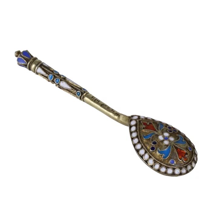 A spoon for salt. Firm of Ignatiy Sazikov 19th century. 