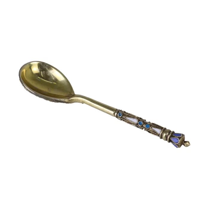 Silver spoon for salt