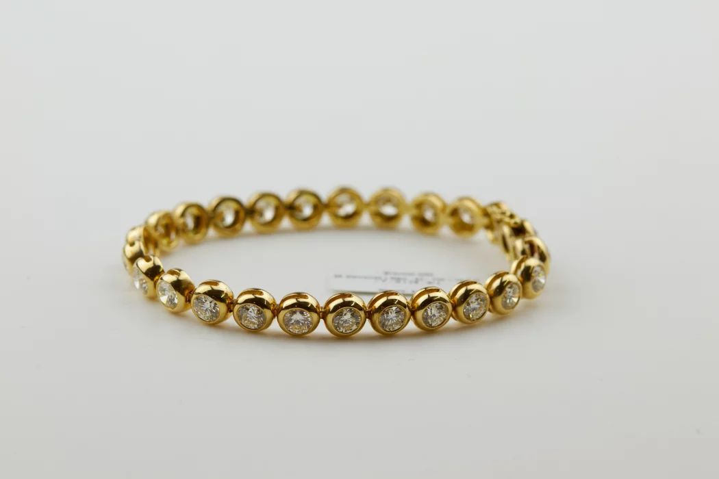Bracelet en or avec diamants "Tenis"