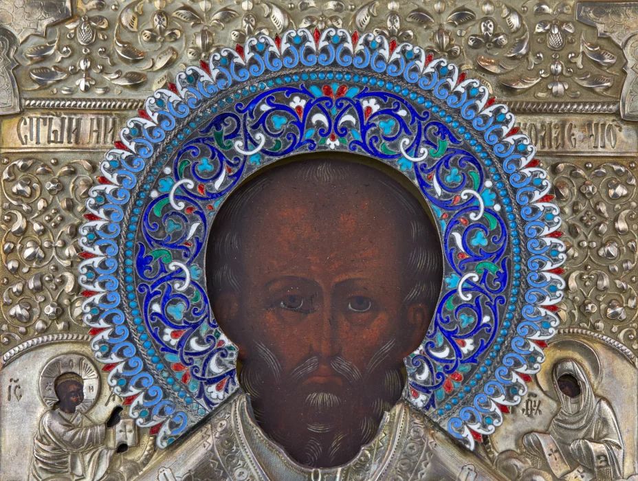 Svētā Nikolaja Brīnumdarītāja ikona. Egornovs Semjons Matvejevičs. Maskava 19.gs. 