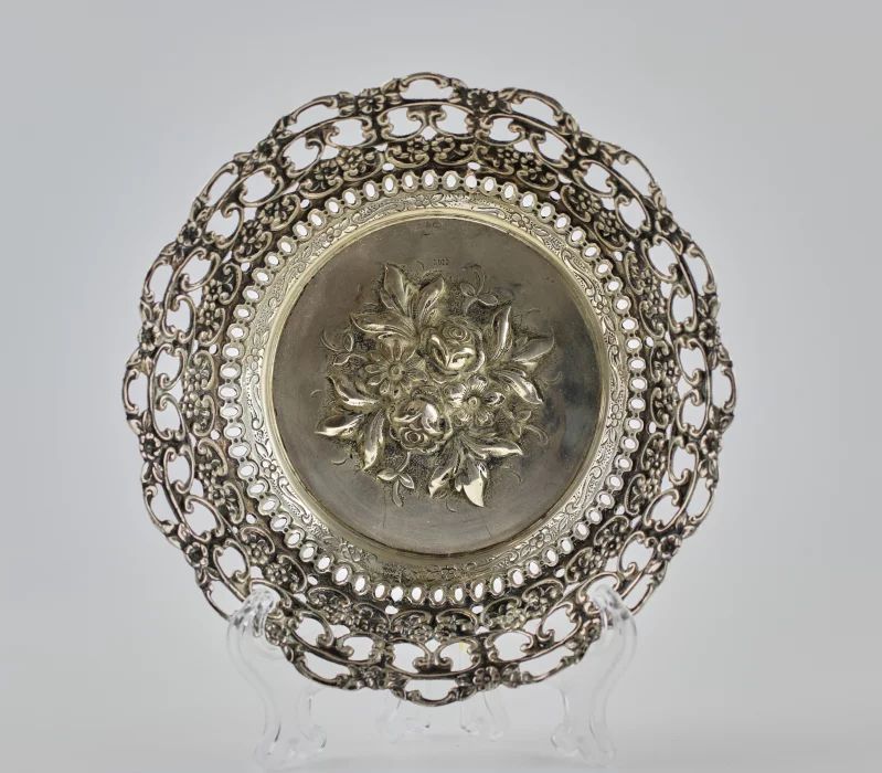 Richly decorated silver platter