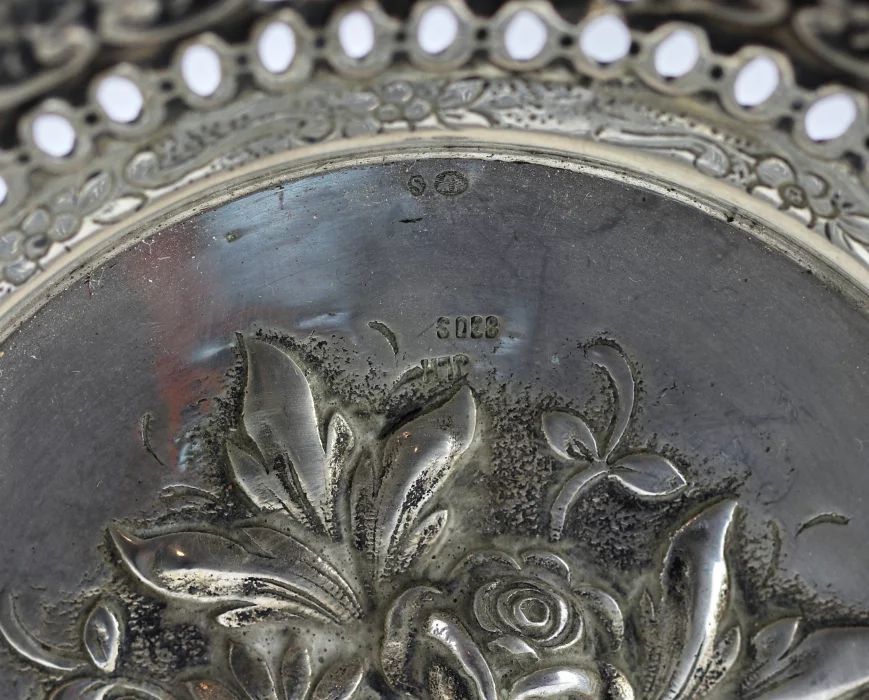 Richly decorated silver platter