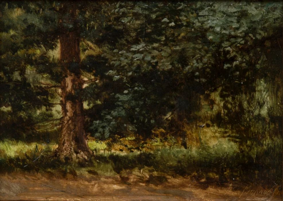 Landscape "Forest" by P. Bryullov (П. Брюллов )