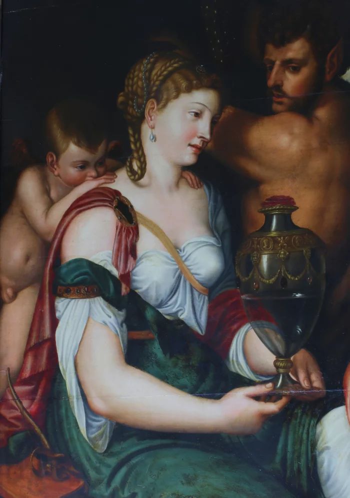 Scène mythologique Coupe de Cerès. Frans Floris de Vriendt. 