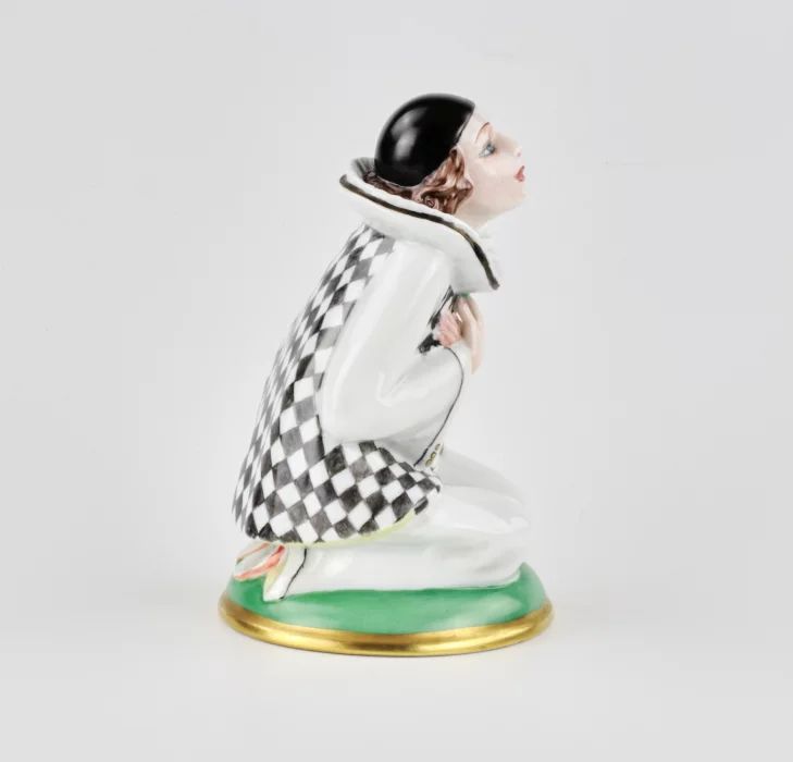 "Pierrot" Porcelain figurine. Hackefors