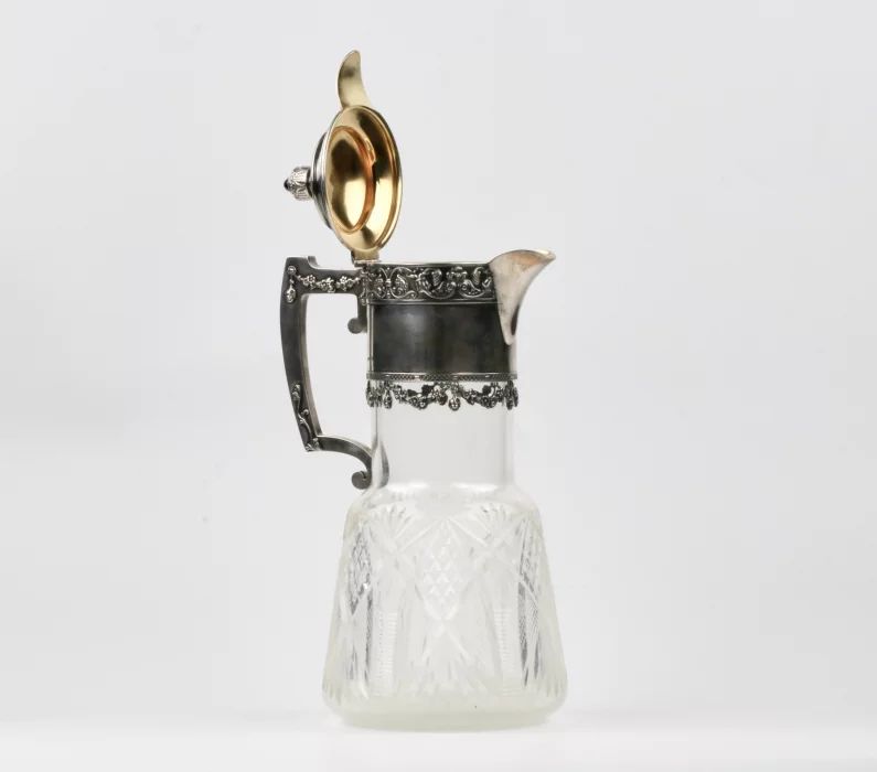 Crystal jug in silver. 13th Artel. Moscow