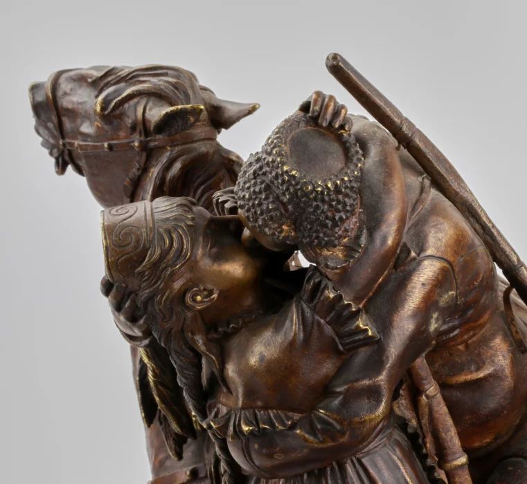Composition sculpturale «Adieu de cosaque avec ca femme » V.Ya. Grach