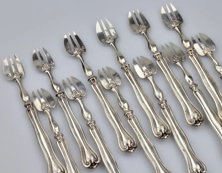 Silver Oyster Fork Set