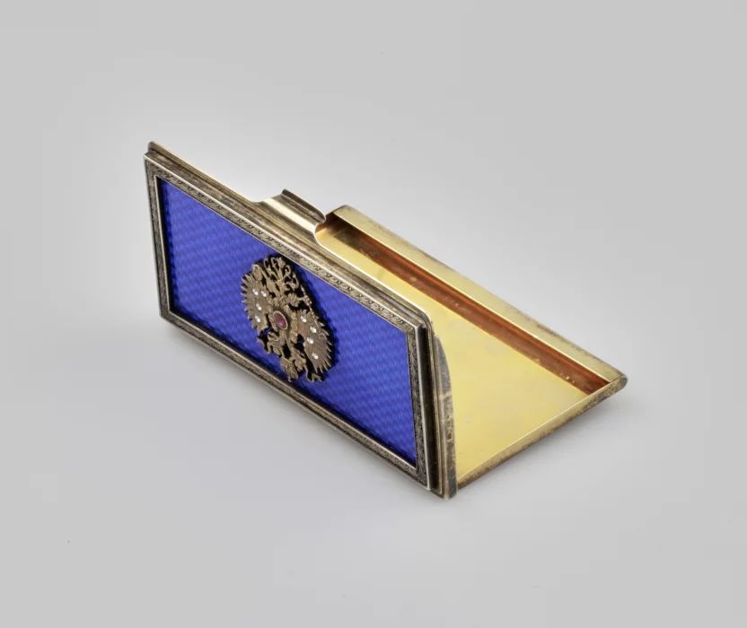 Business cardholder with the coat of arms of Russia