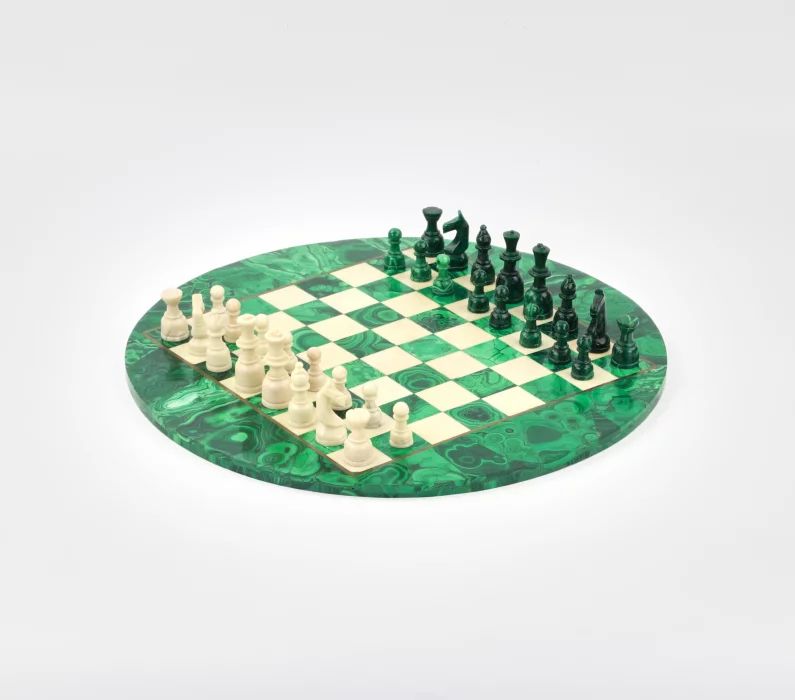 Russian malachite chess. 