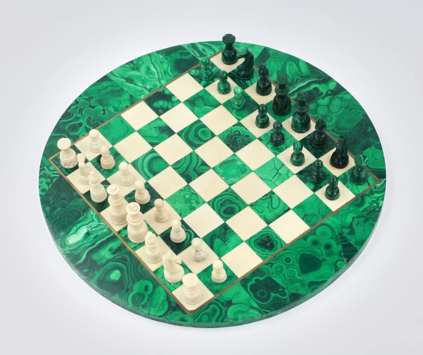 Russian malachite chess. 