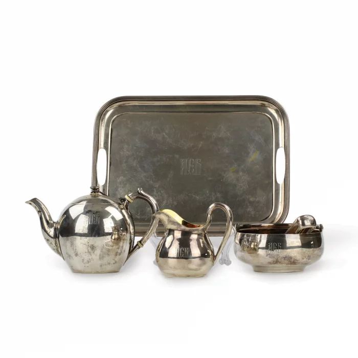 Sazikov silver tea set, Moscow