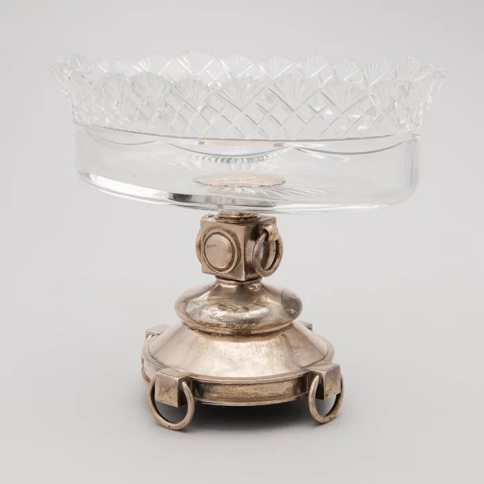 Crystal biscuit vase,  Grachev Brothers 1896.