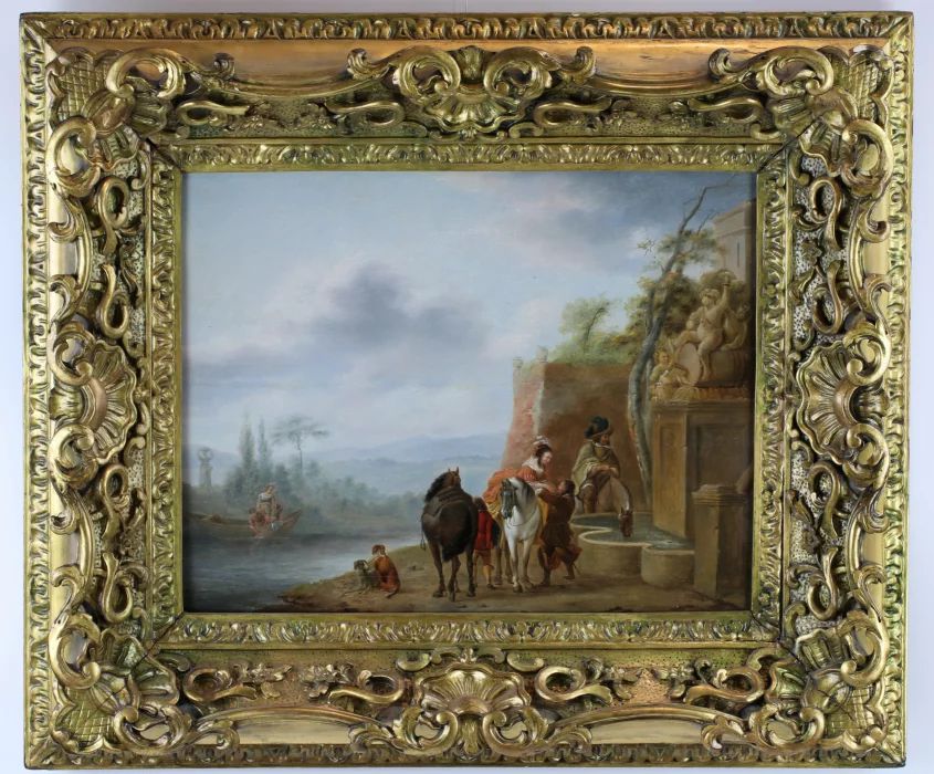 Painting  Rest at the watering