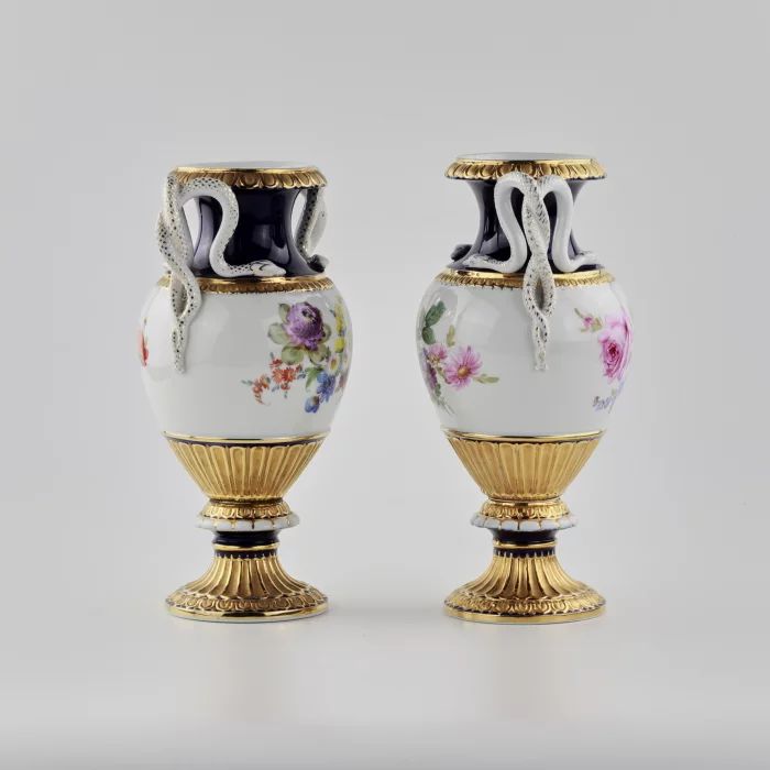 Paire de vases Meissen 1920 siècle. 