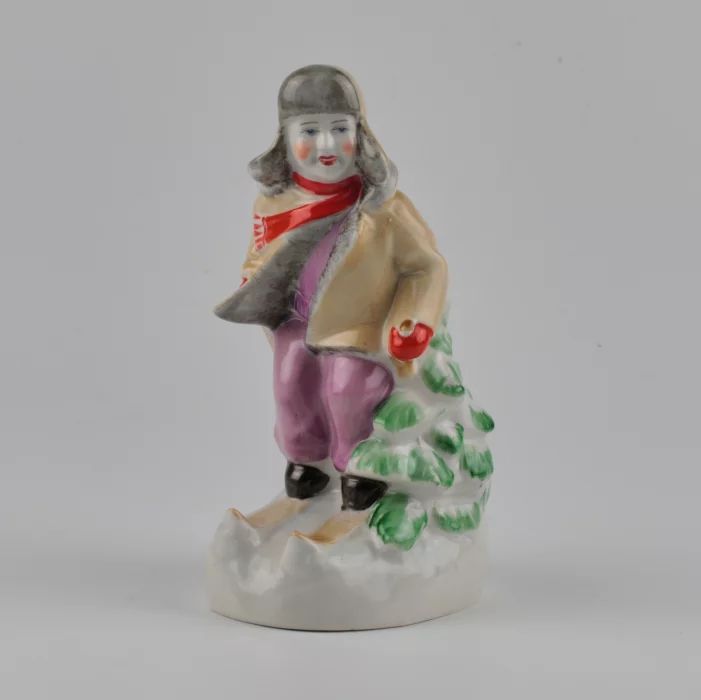 Riga porcelain factory. Skier. 1950s.