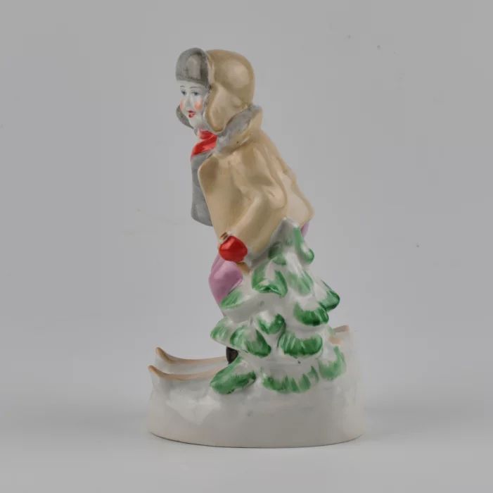 Riga porcelain factory. Skier. 1950s.