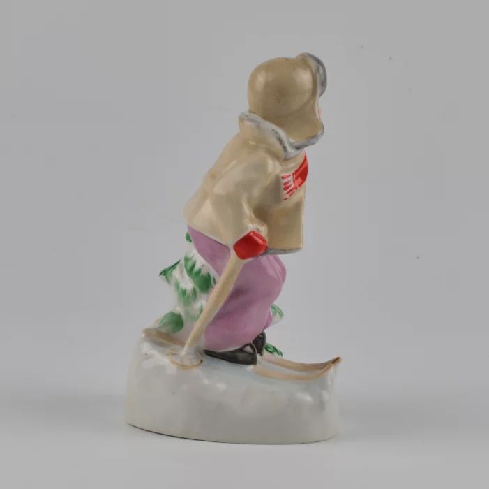 Riga porcelain factory. Skier. 1950s.