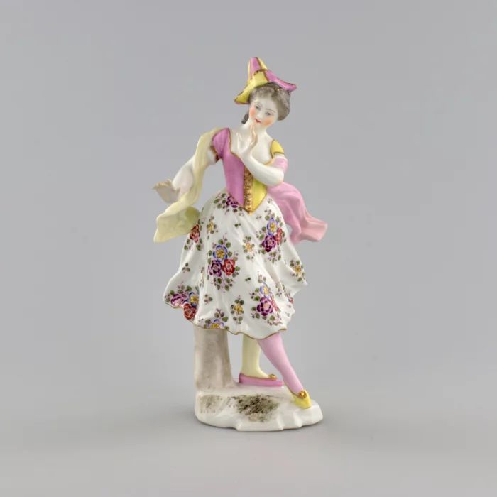 Porcelain group Columbine and Harlequin. 