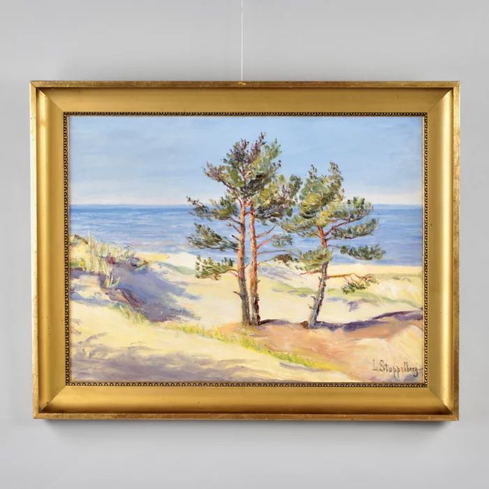 Painting "At the seaside". L.Stoppelberg. 