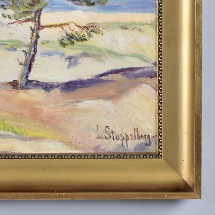 Painting "At the seaside". L.Stoppelberg. 