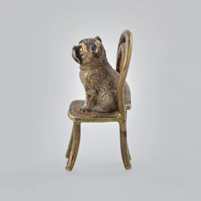 Vienna Bronze "Pug on a Chair"
