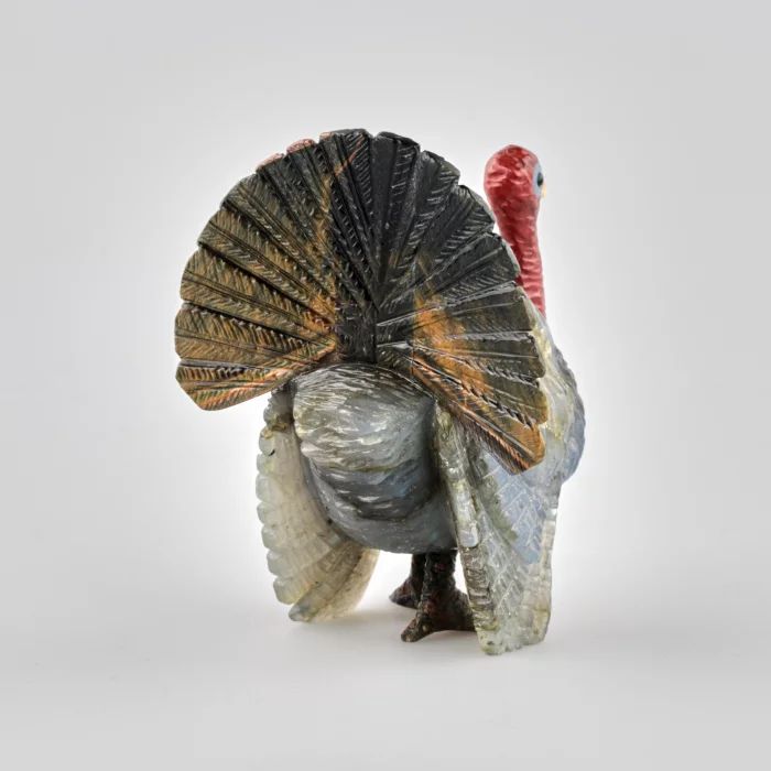 Stone-cut miniature Turkey in Faberge style 
