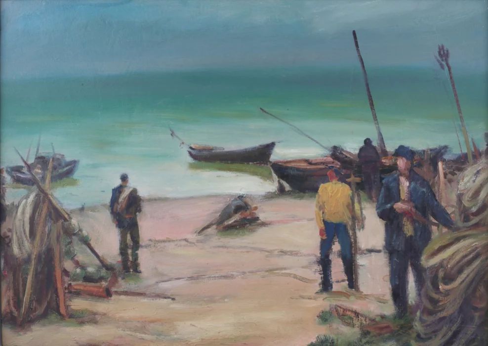 Painting Seascape, Alexander Lagimov (1903-1990). 