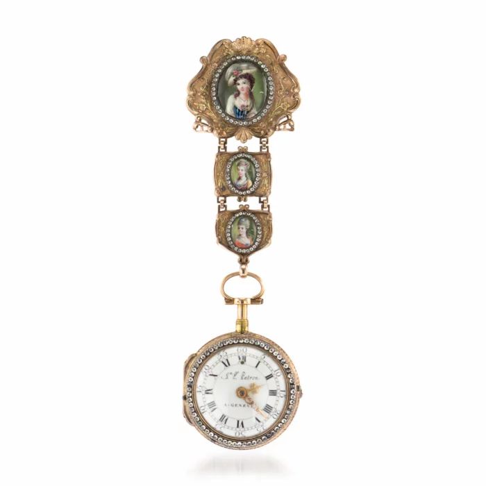 Īpaši rets 18. gadsimta Šveices pulkstenis.