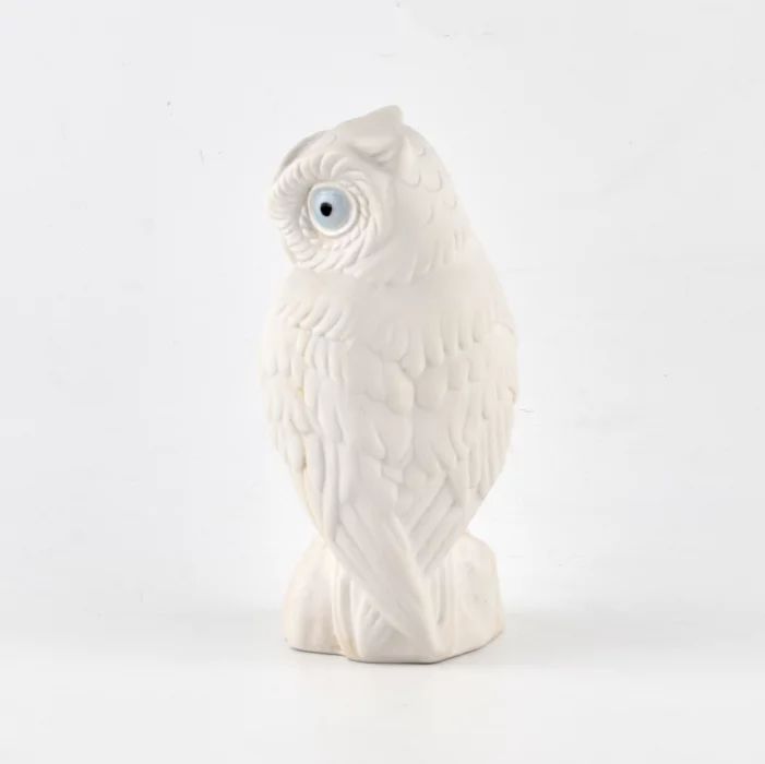 Porcelain owl from Gardner factory.