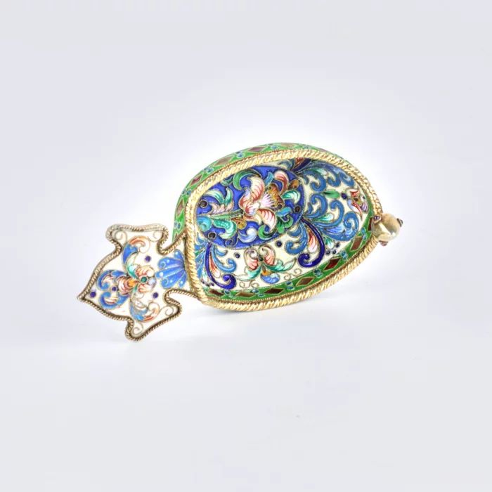 Decorative Kovsh in Russian style with enamel. 