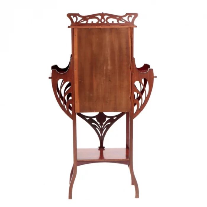 Elegant mahogany showcase in Art Nouveau style