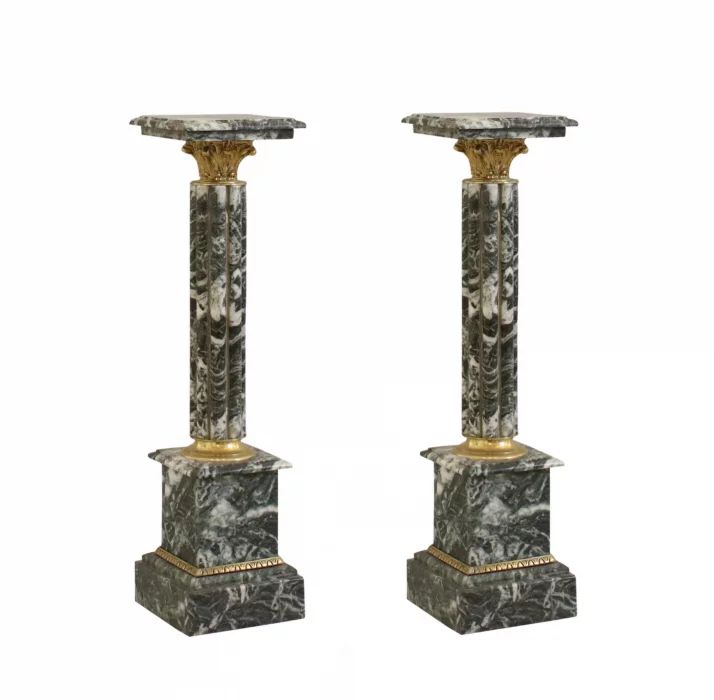 Pair of marble columns. 