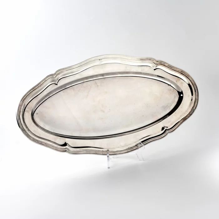 Silver tray. Royal Russia. 1880s. Moscow,