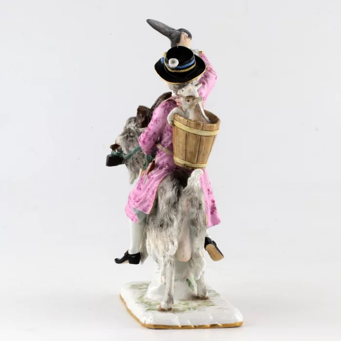 Figurine The tailor of Count Bruhl on the goat Meissen