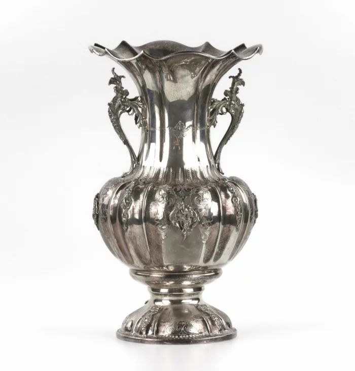 Elegant silver vase 