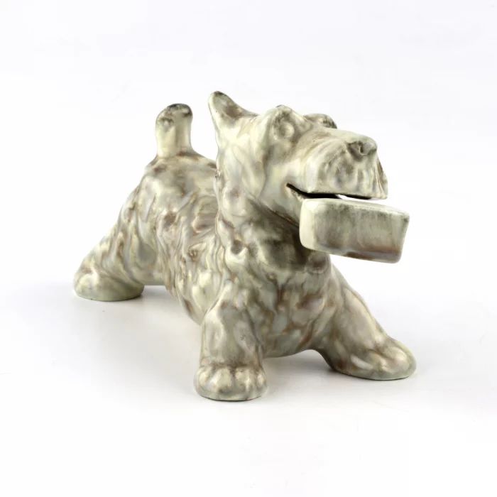 Faience figurine "Scotch Terrier". Factory Kuznetsov. Russia 