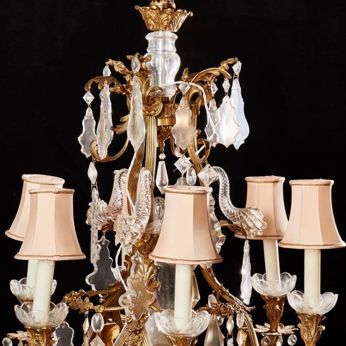 Chandelier in Neo-Rococo style for 6 candles 