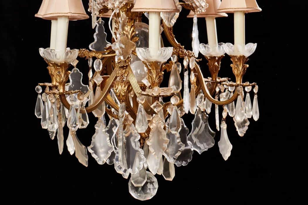 Chandelier in Neo-Rococo style for 6 candles 