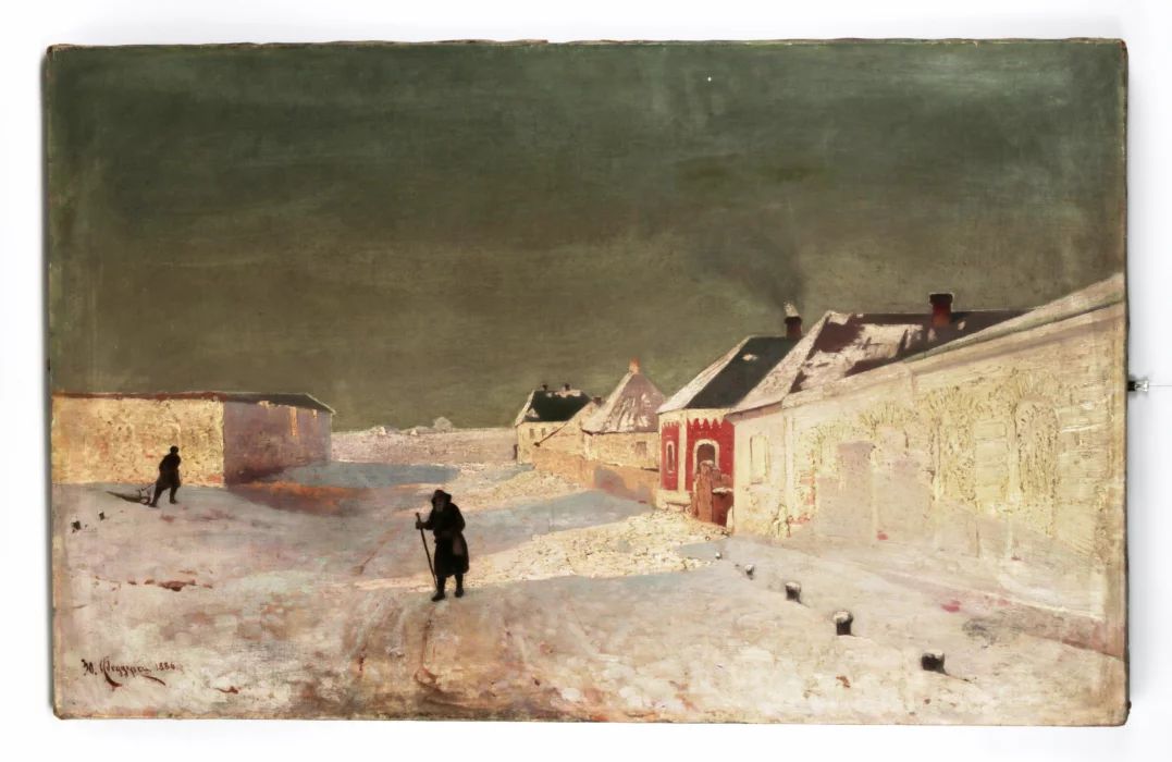 Зимний пейзаж Белгорода. Ю. Федерс. 1886.