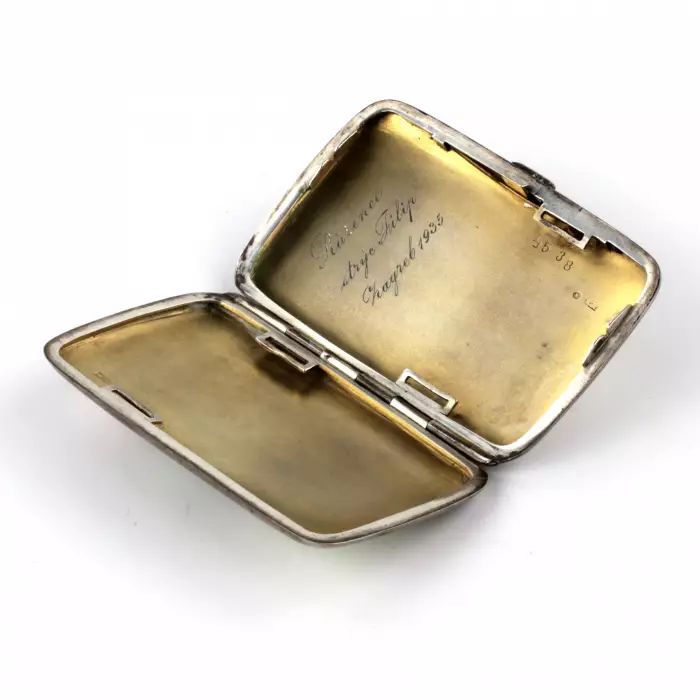 An elegant ladies silver cigarette case, Austro-Hungary. 1872-1922