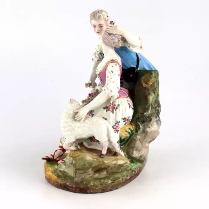 Composition en porcelaine de Meissen "Couple amoureux"