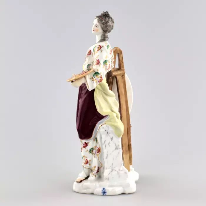 Porcelain figurine Allegory of Painting. Porcelain 19th century. 