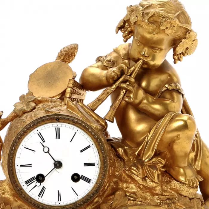 Mantel Clock Allegory of Art - Music