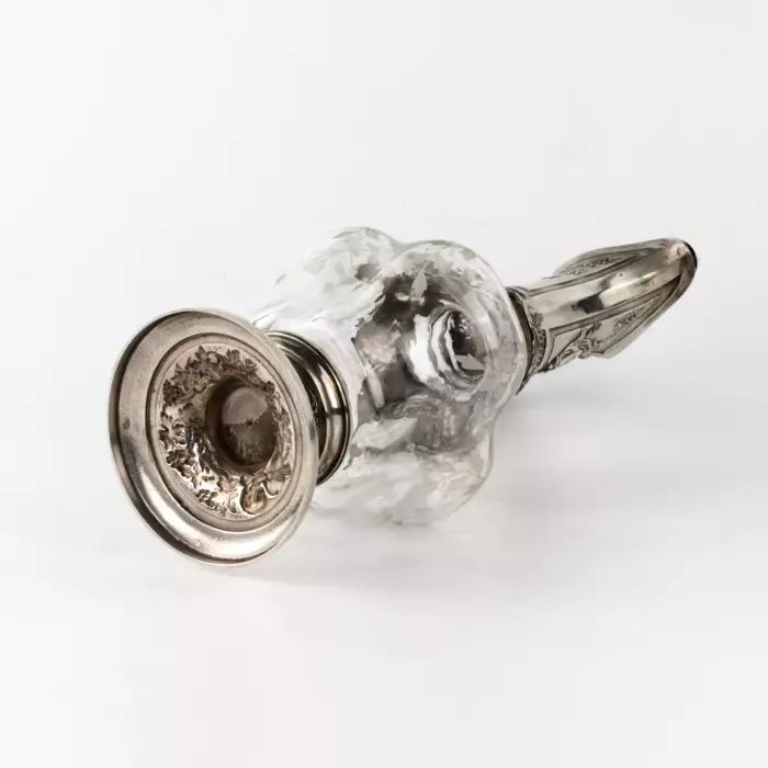 Paul Buoton & Cie. Magnificent wine glass jug in silver. 
