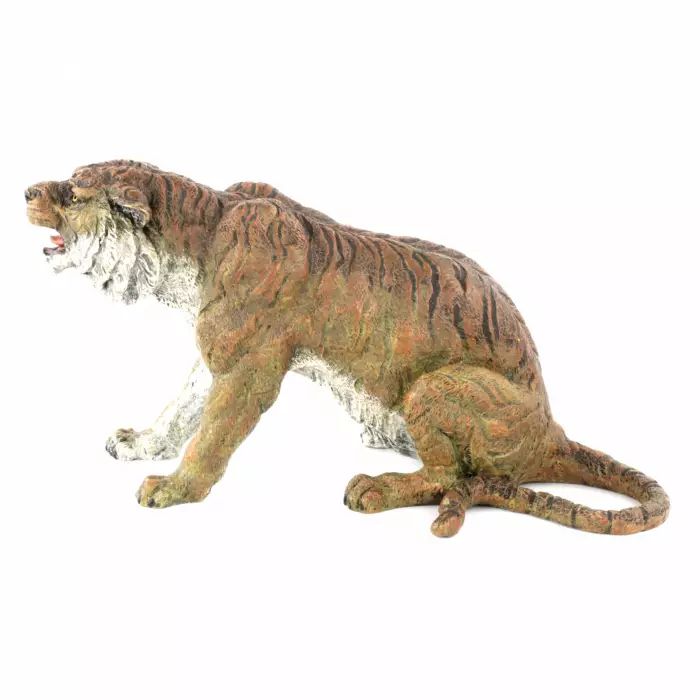 Bronze viennois peint Tigre. 