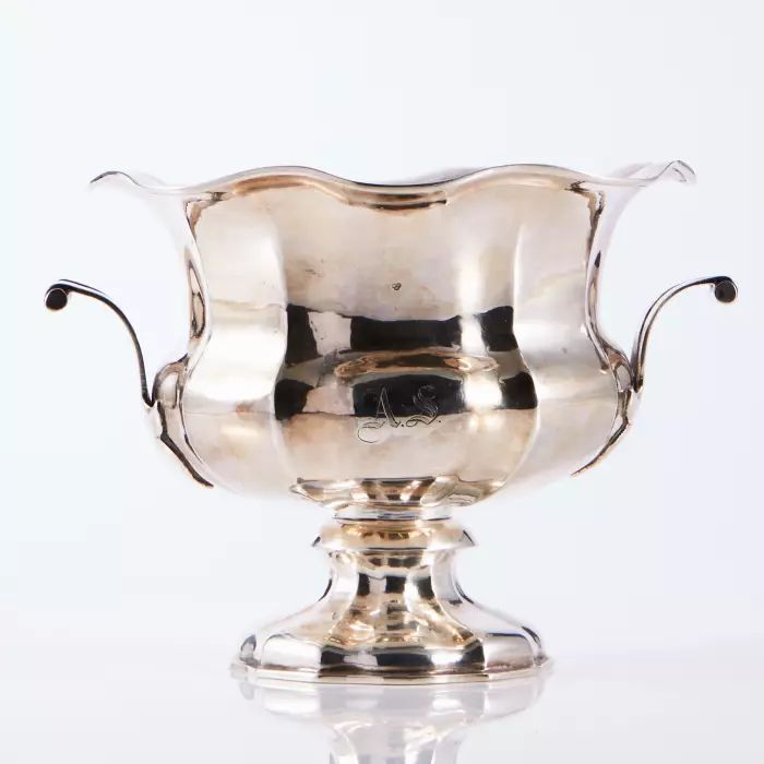 Russian silver vase for sweets. 
