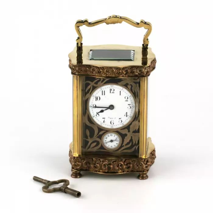 Magnificent carriage clock in its own case. 